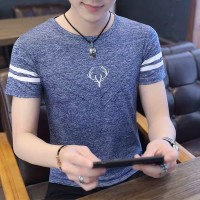 Kaos Baju Fashion Import Pria Lengan Pendek Korea Style ( Kp-04 Blue )