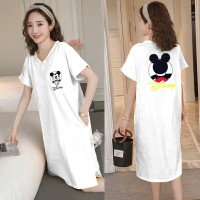 MD-205 ,Mickey Disney baju terusan wanita midi dress terusan kaos