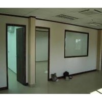 Jual Pasang Sekat Partisi Kantor Pakai Gypsum/PVC+Kusen Pintu Alumuium