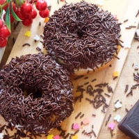 Donat kentang coklat