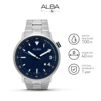 Jam Tangan Pria Alba Stainless Steel AG8J95 Blue 4 cm