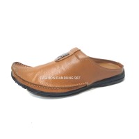 sepatu sandal pria bustong kulit asli jenis mukasin nyaman dipakai