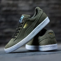 SEPATU PUMA SUEDE OLIVE/WHITE