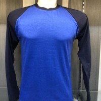 Raglan Polos Panjang Warna, Kaos Raglan Panjang, Reglan Pria, Reglan
