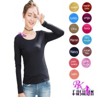 RK Kaos Lengan Panjang Wanita Model Oneck / atasan wanita / baju