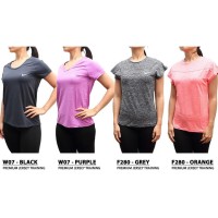 PREMIUM BAJU OLAHRAGA WANITA REGULAR FIT KAOS YOGA LARI TRAINING GYM