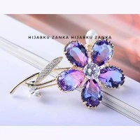 bros brooch bunga zicron copper elegan