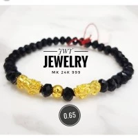 Gelang emas 24k Hk Double pixiu 99.9%