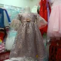 dress brokat anak