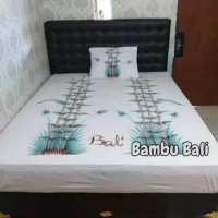 Sprei Bali lukis WHITE SERIES uk 160x200