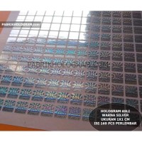 Jual Stiker  Hologram  ASLI 3D Segel warna Silver 1 cm 