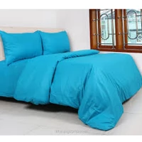 Ellenov Bedcover Polos Biru Tosca