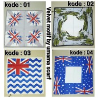 Jual TERLARIS!! VELVET MOTIF segi empat hijab bergo instan