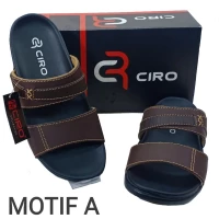 Sandal Casual Pria Ciro Brown Art 02