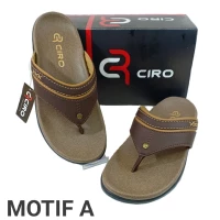 Sandal Casual Pria Ciro Brown Art 01