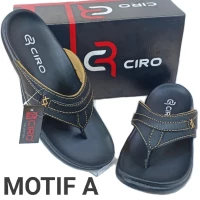 Sandal Casual Pria Ciro Black Art 01
