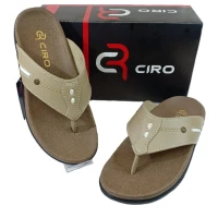 Sandal Casual Pria Ciro Cream Art 01