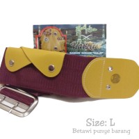 ikat pinggang/sabuk/gesper haji (gesper Betawi) kalep warna merah