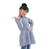Atasan Anak Perempuan ikat pinggang garis biru - Infikid