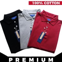 Kaos Polo Shirt Kerah Baju Pria Lacoste Wyloz Abu Misty Bahan Gildan -