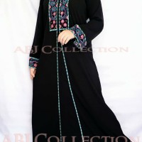 abaya wanita nadra ORI jetblack saudi/ gamis arab hitam bordir