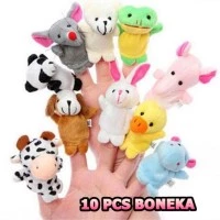10 pcs boneka jari finger family animal puppet binatang mainan bayi
