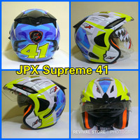 HELM JPX SUPREME ESPARGARO 41 BLACK DOFF DOUBLE VISOR HALF FACE