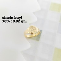 Cincin Bayi Emas / Mas Kuning 70% Berat 0.920 Gram..