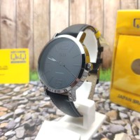 Q&Q QQ Model DW Jam Tangan Kulit Hitam Q892J562Y Original