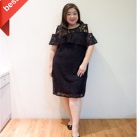 BAJU BROKAT/BRUKAT+FURING DRESS JUMBO BIGSIZE BESAR PLUSSIZE MELAR