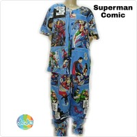 Baju Tidur Piyama Anak Laki-laki Superman Size Besar 8-10-12 tahun