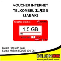 Voucher Data Vocher Kuota Vocer Telkomsel Simpati AS LOOP 1.5GB JABAR