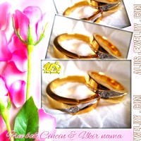 Cincin kawin nikah tunangan Cantik & Mewah Emas murni &Perak 925 AL343