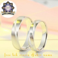 Cincin kawin nikah tunangan couple emas palladium AS09