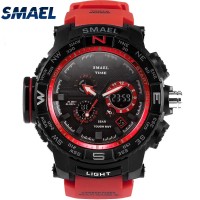 Jam Tangan Fashion Yang Fantastis Merah Band Pria Olahraga Tahan Air