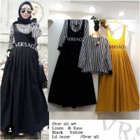 Setelan Iner+Overall - Versace Set - Setelan Kekinian - Hijab Style