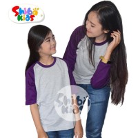 Sebelum Kehabisan Kaos Raglan Misty Polos Family Abu Ungu