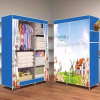 Lemari Pakaian Motif Love Lemari Baju Portable