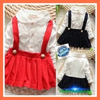 Korea Baby Girl Sweet Floral Cotton Ruffle Lapel Pleated Long dress
