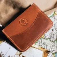 Best Seller Voyej Aru Card Case - Dompet Kartu Kulit Pria - Cokelat