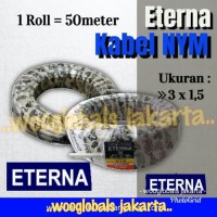 KABEL ETERNA 1m NYM 3 x 1.5 ISI 3 TEMBAGA 1 Meter 3x1.5 ASLI SNI ORI