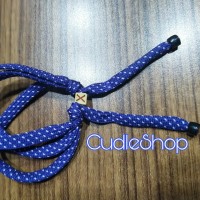 Grosir Gelang Tali Polkadot Biru Unisex - Isi 30 Pcs (G-GTPB001)