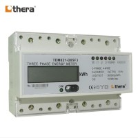 THERA TEM021-D Series, LCD 7-Module DIN-Rail 3-Phase kWh/Energy Meter