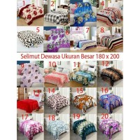 Selimut Bulu Motif Dewasa Super Soft Ukuran Lebar 180 x 200 cm