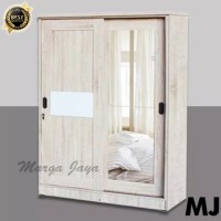 Lemari Pakaian Baju 2 Pintu Sliding + Kaca Full