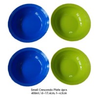 Tupperware Paket 4pcs Small Crescendo Plate Ungu Hijau