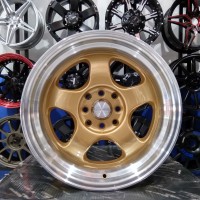 Velg Mobil Ring 16 HSR BRISKET Hole 4 PCD 4x100 4x114,3 GOLD Lips