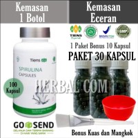 MASKER SPIRULINA TIENS 30 KAPSUL ORIGINAL/HILANGKAN JERAWAT&FLEK HITAM