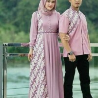 Baju Muslim set family gamis dan koko couple sarimbit seragam keluarga