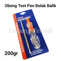 Obeng Test Pen Bolak Balik - 2 ways Test pen Screwdriver Vanadium Chro